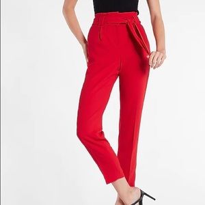 Express High Waisted Paperbag Ankle Pant
